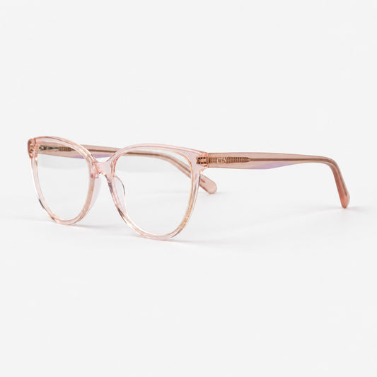 Gafas agatadas rosa traslucido con detalle lila para mujer Piclek