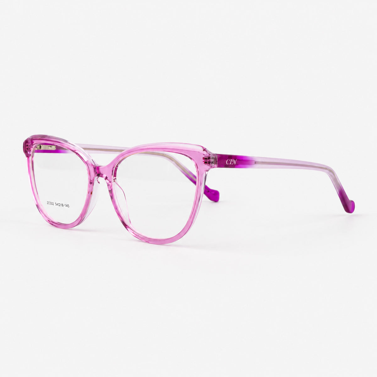 Gafas cat eye de acetato con frente magenta y varillas degradadas Piclek