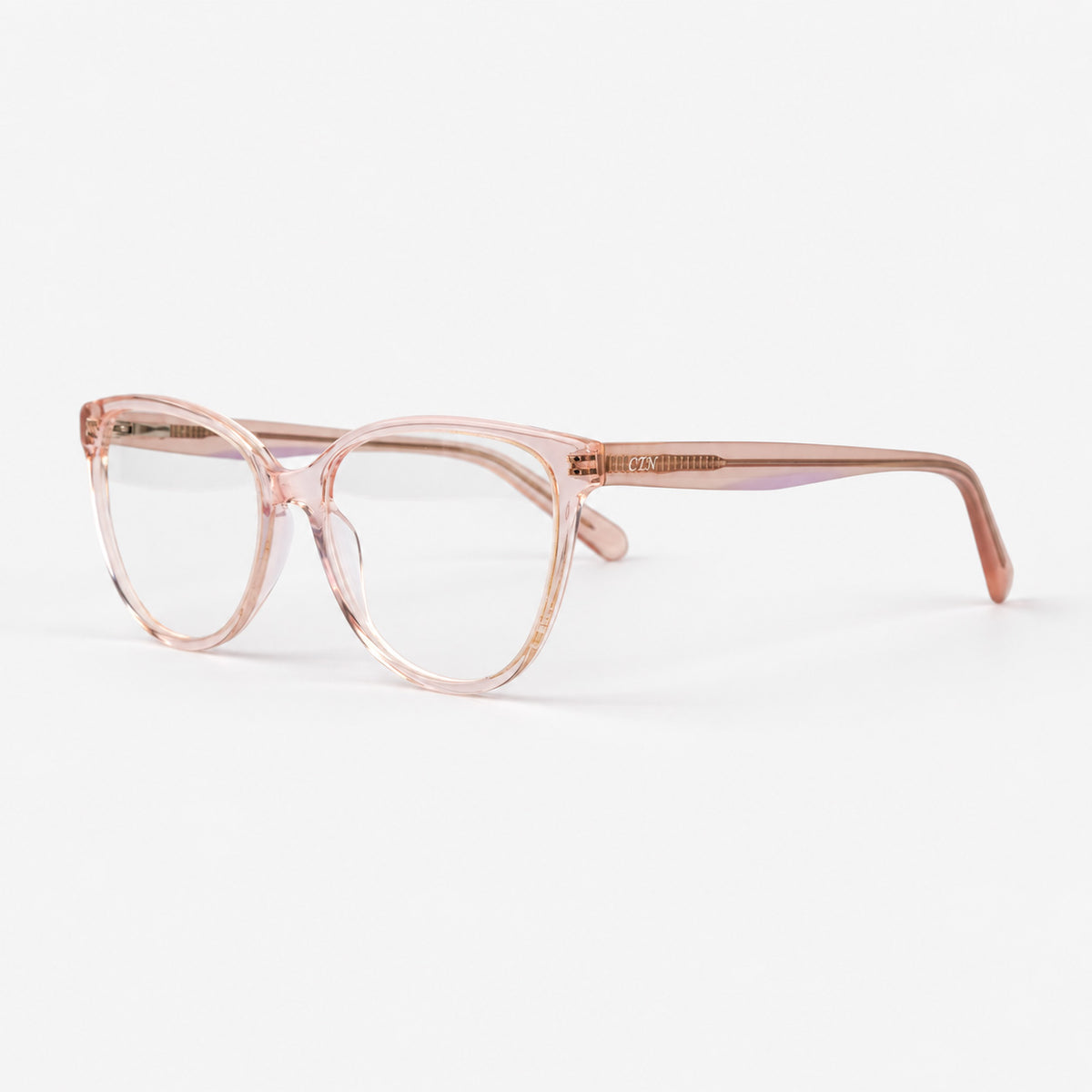 Gafas agatadas rosa traslucido con detalle lila para mujer Piclek