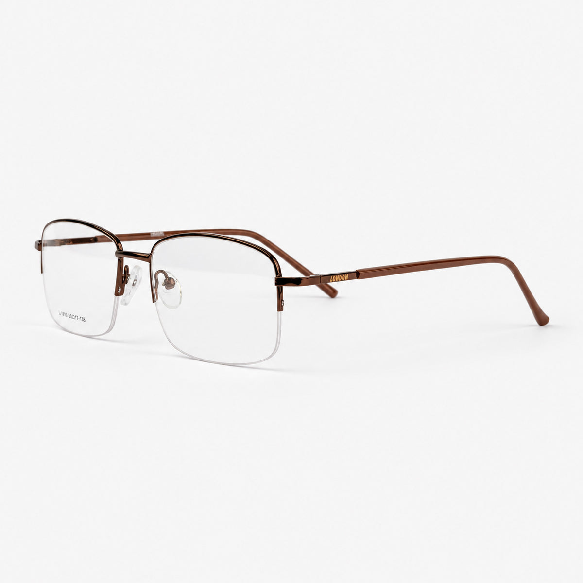 Gafas rectangulares semi al aire ejecutivas bronce para hombre Piclek