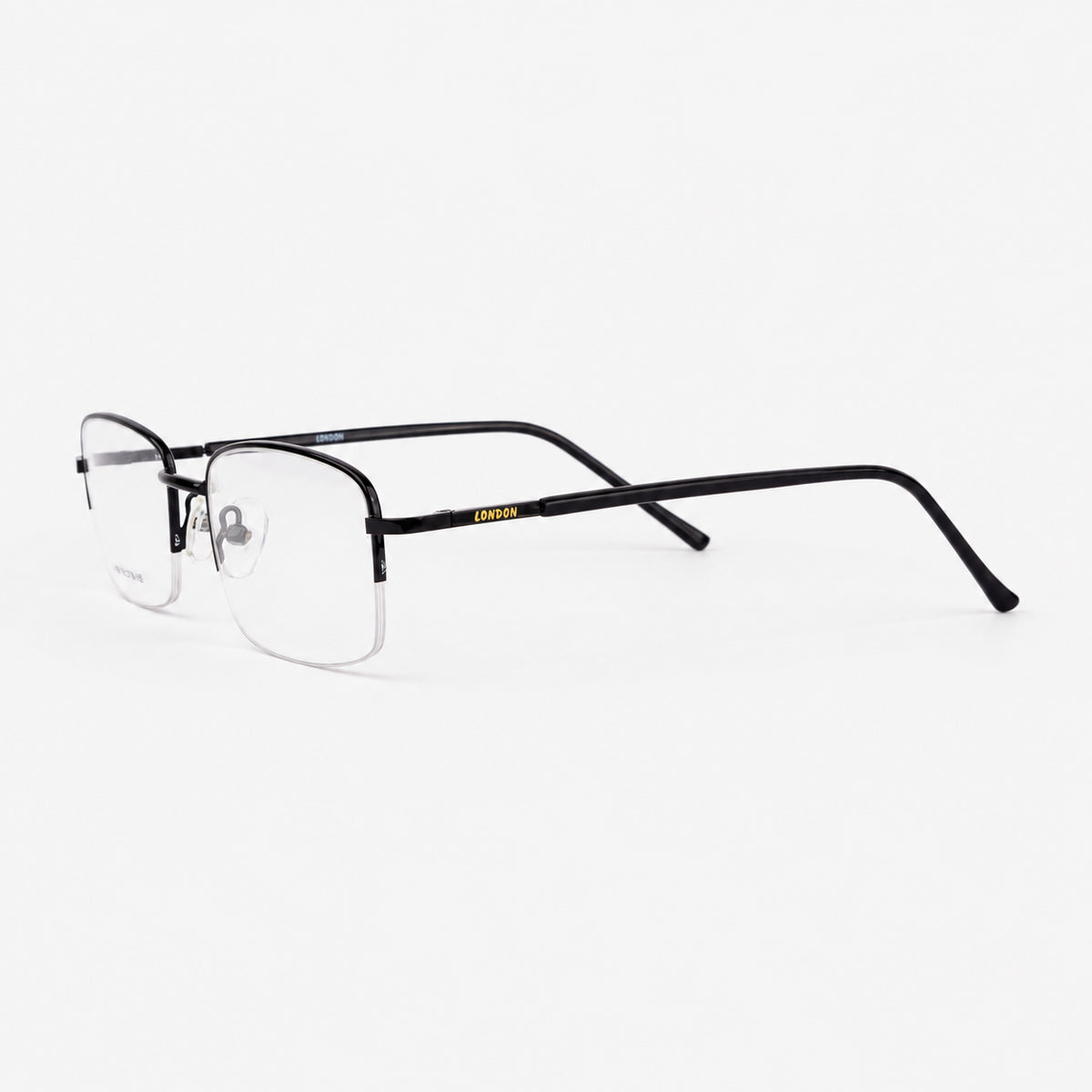 Gafas rectangulares semi al aire ejecutivas negras para hombre Piclek