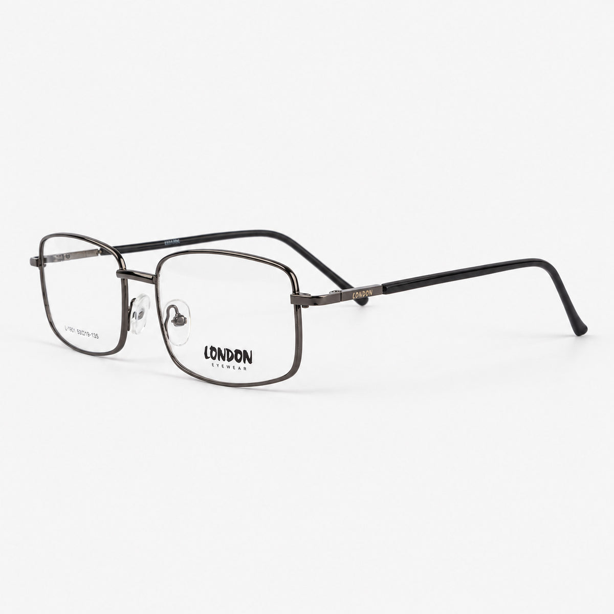 Gafas rectangulares metalicas clasicas gris plomo para hombre Piclek