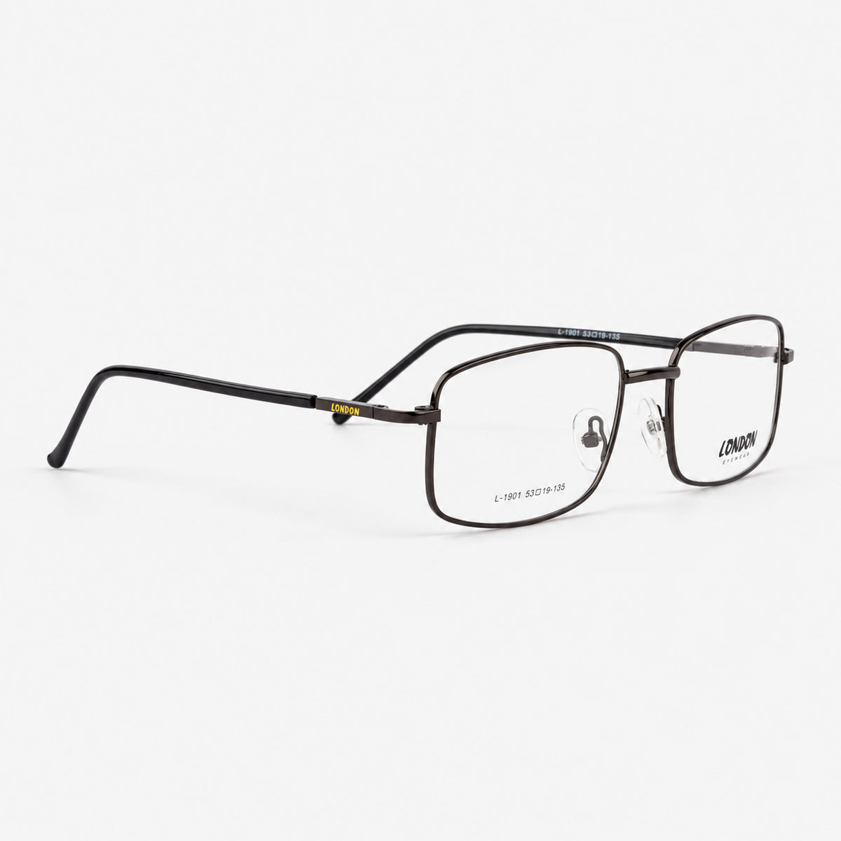Gafas rectangulares metalicas clasicas negras para hombre Piclek